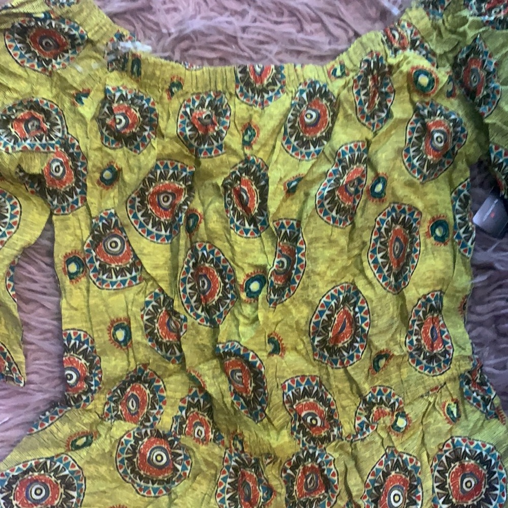 Yellow pattern bodysuit - Picture 3 of 10